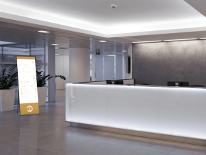office reception signage